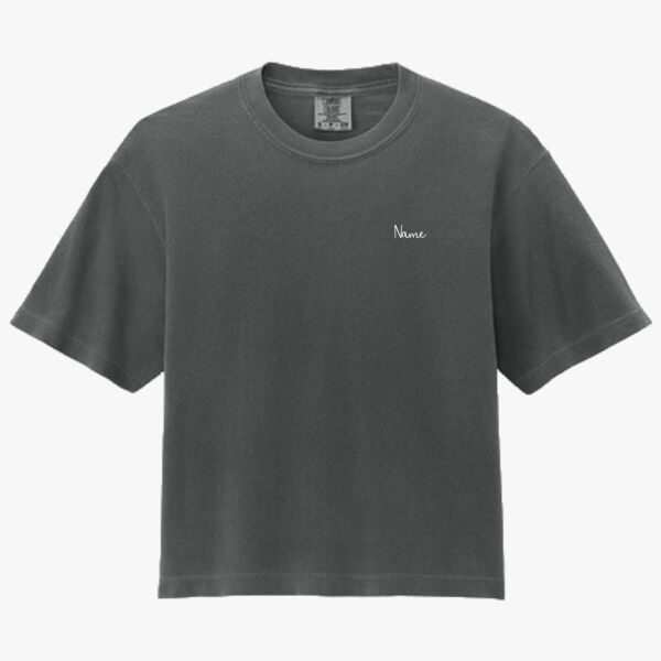 Women’s Heavyweight Boxy Tee with Personalization Thumbnail